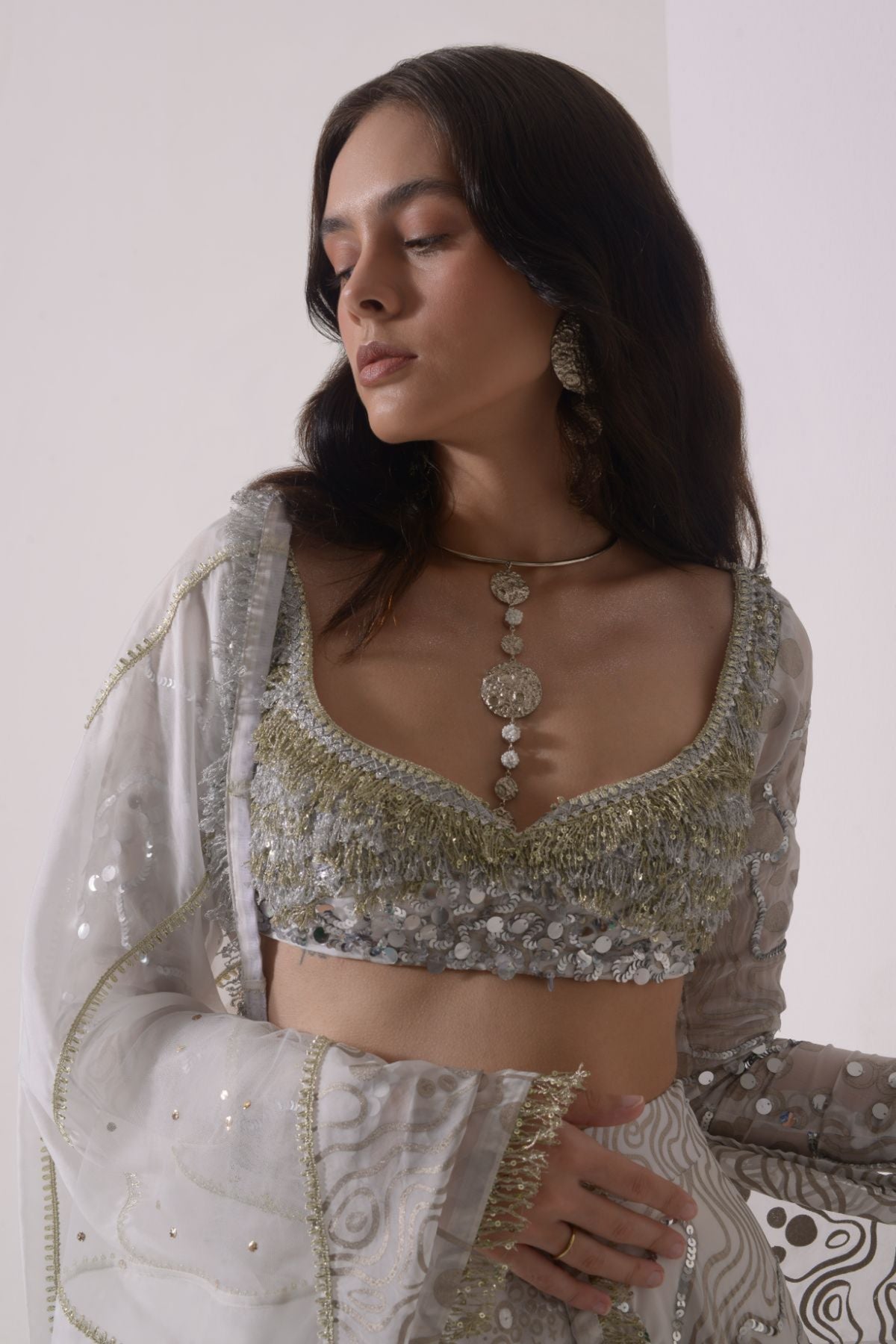 Foil Twinkling Lehenga Set