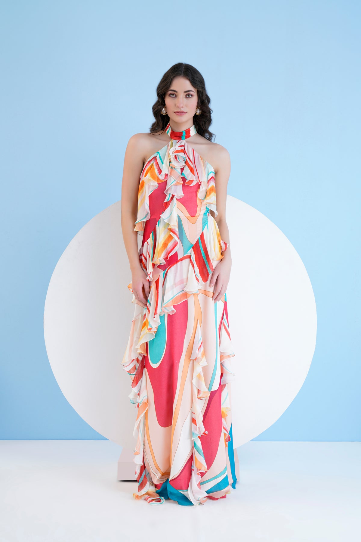 Red Surge Long Dress