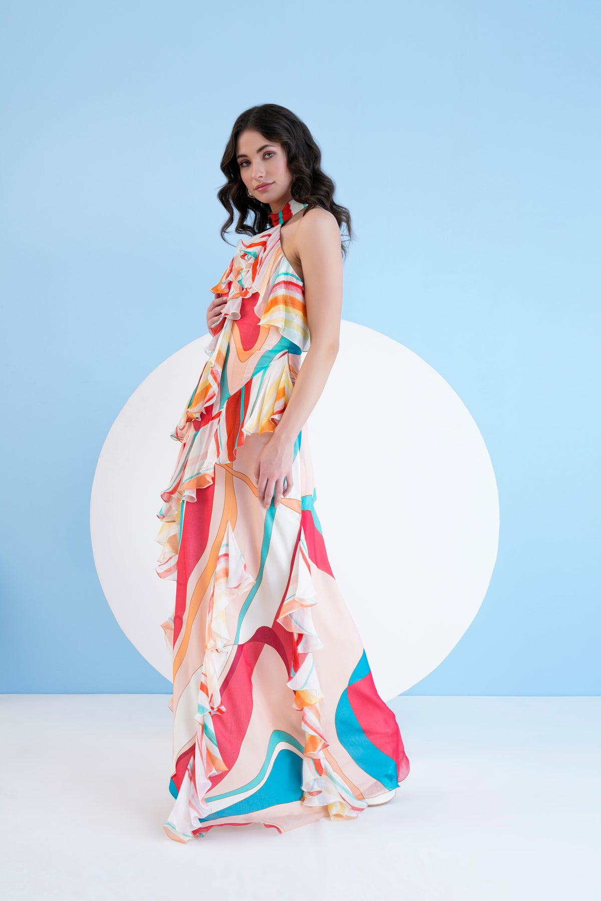 Red Surge Long Dress