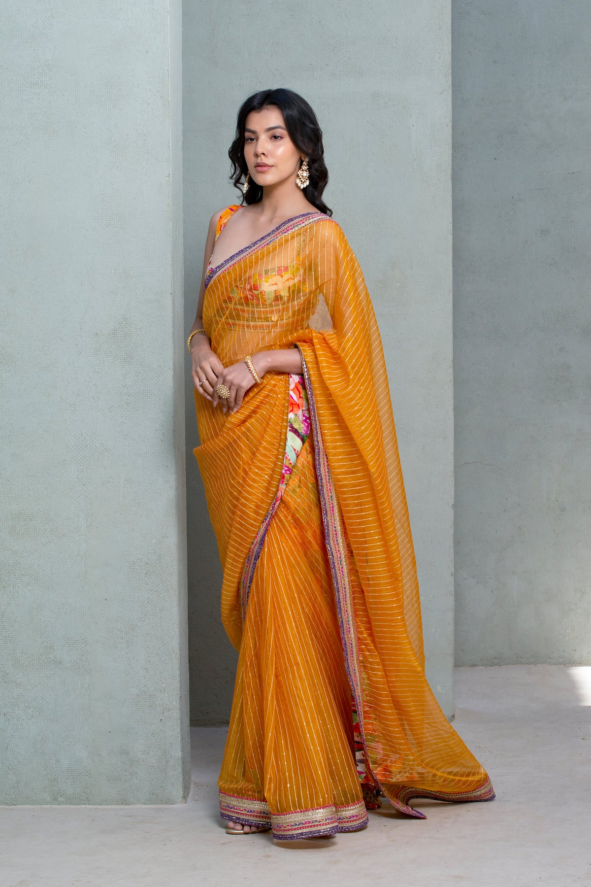 Sunflower Splash Saree