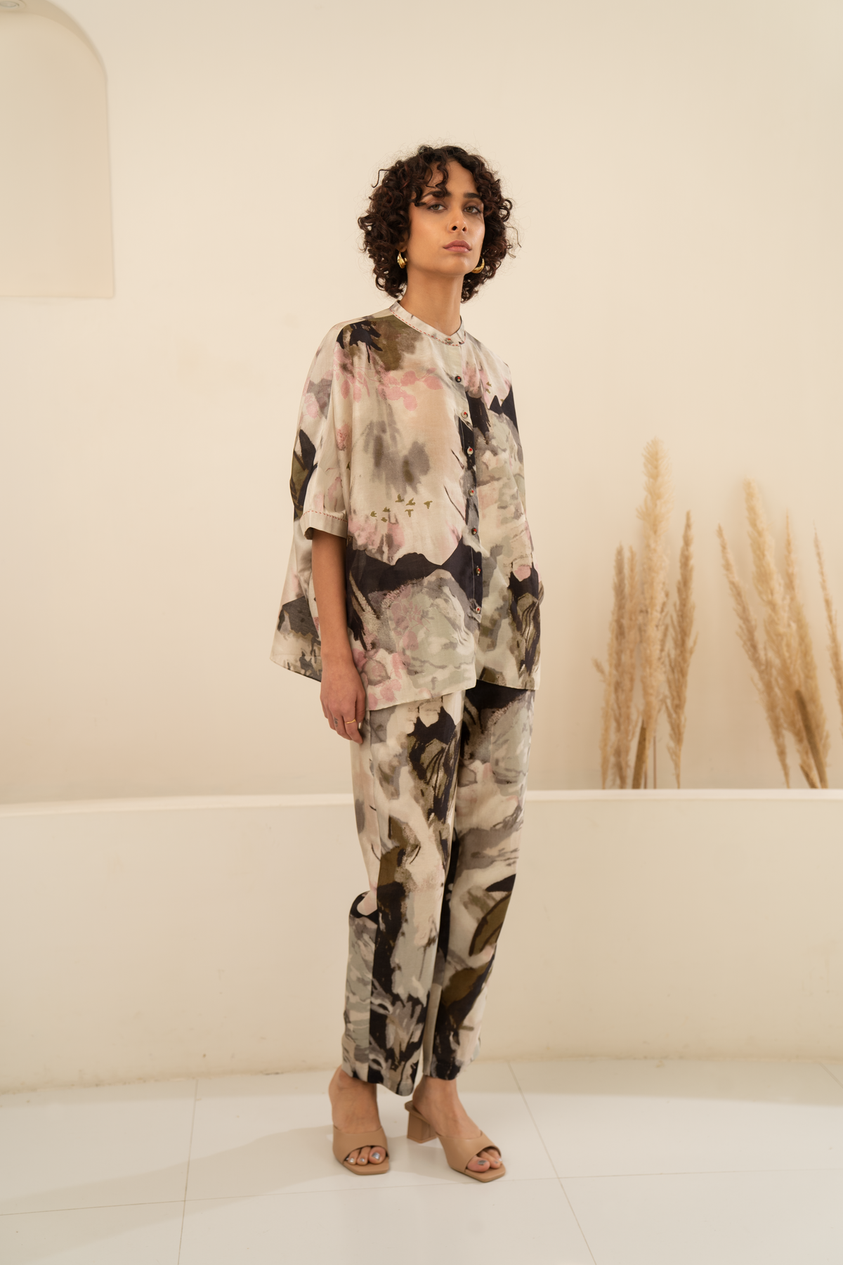 Printed Chanderi Co-ord Set