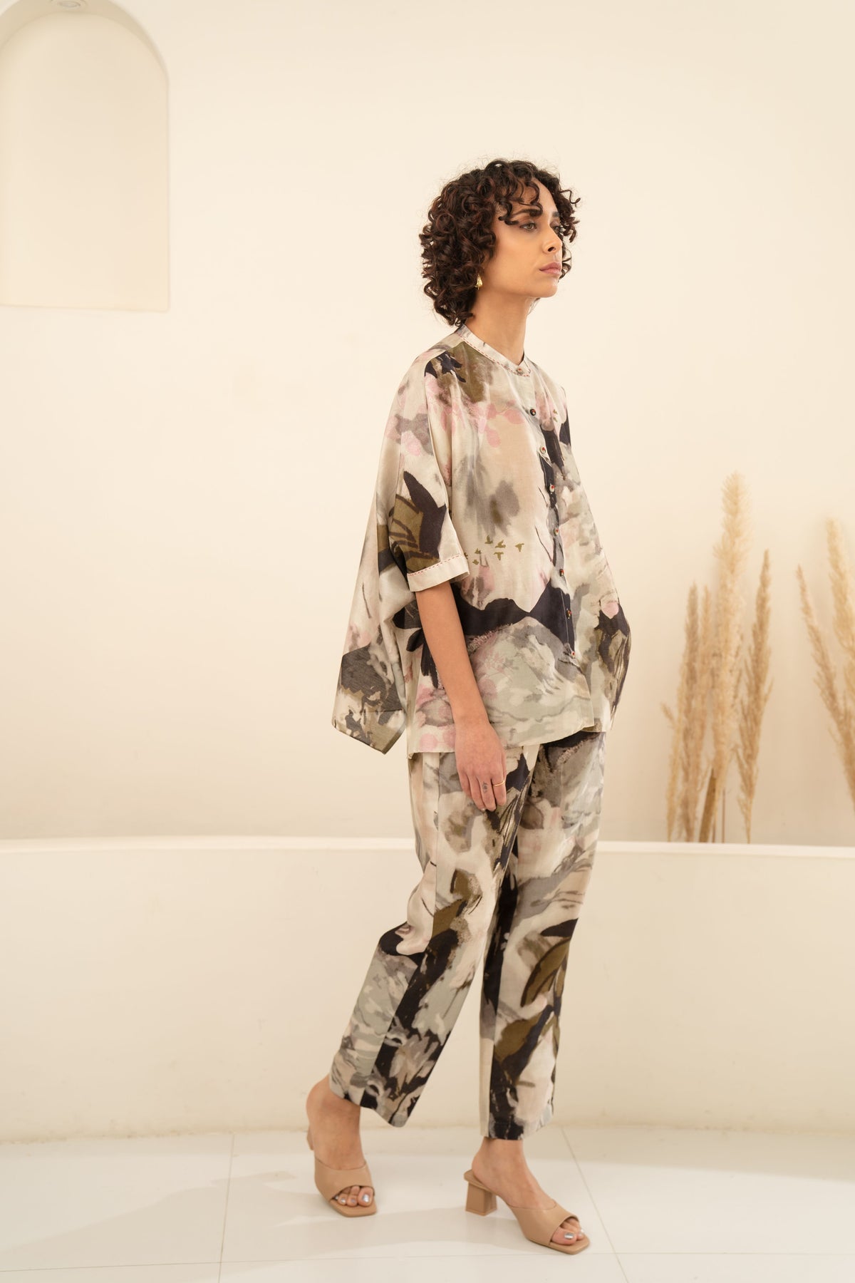 Printed Chanderi Co-ord Set