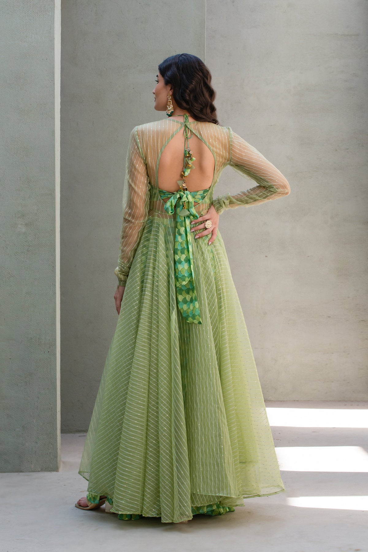 Sage Groove Anarkali Set