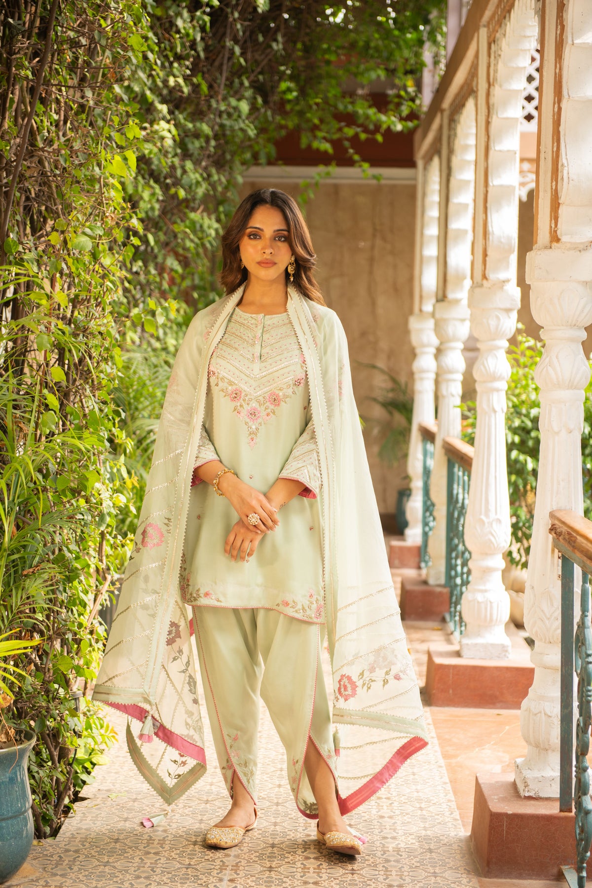 Roop Green Dhoti Set