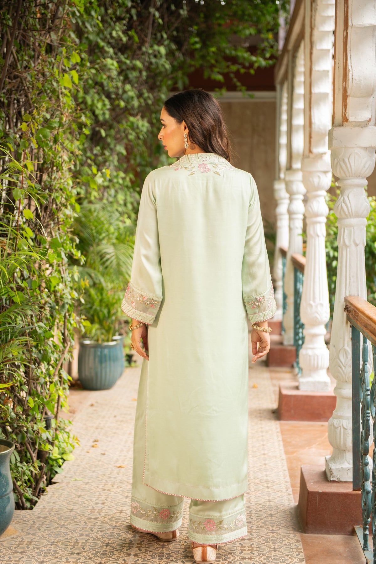 Sea Green Palazzo Set