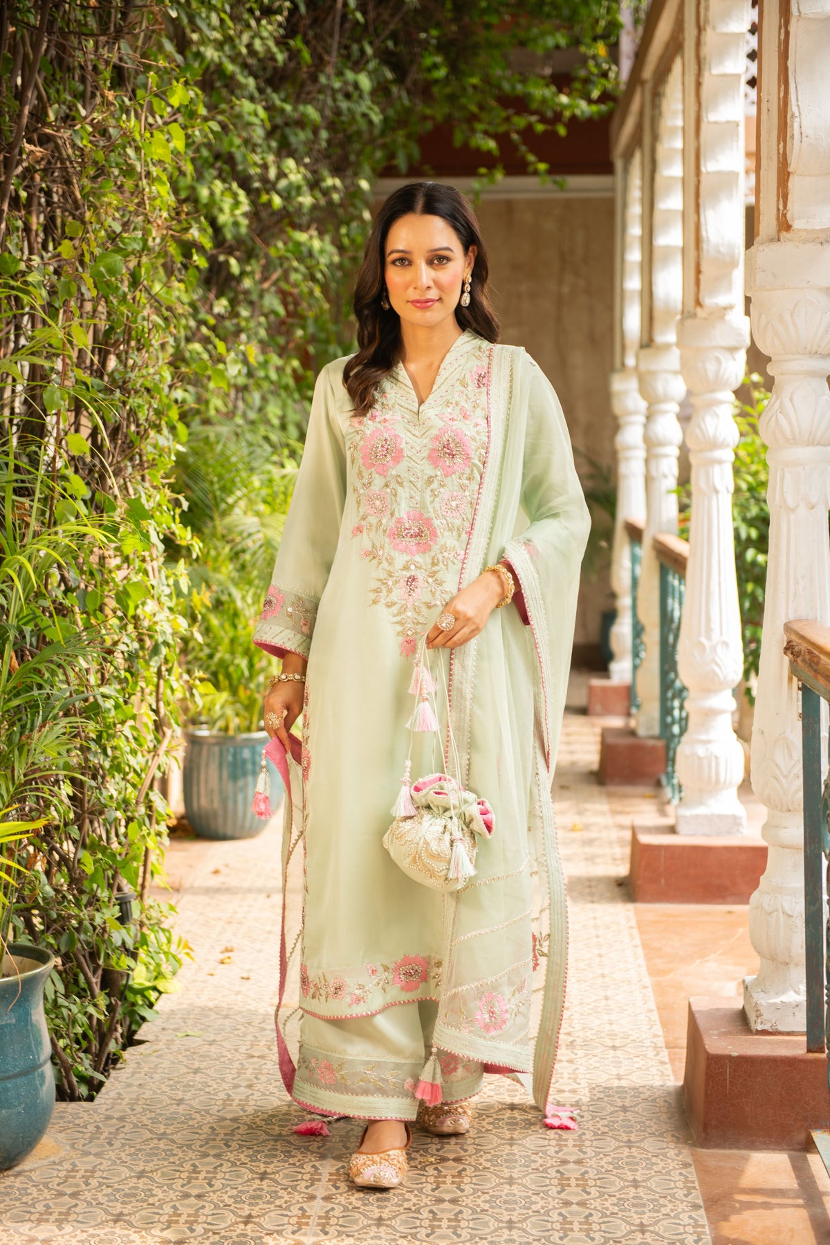 Sea Green Palazzo Set
