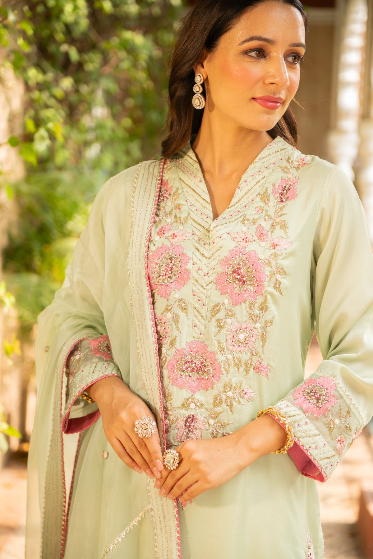 Sea Green Palazzo Set