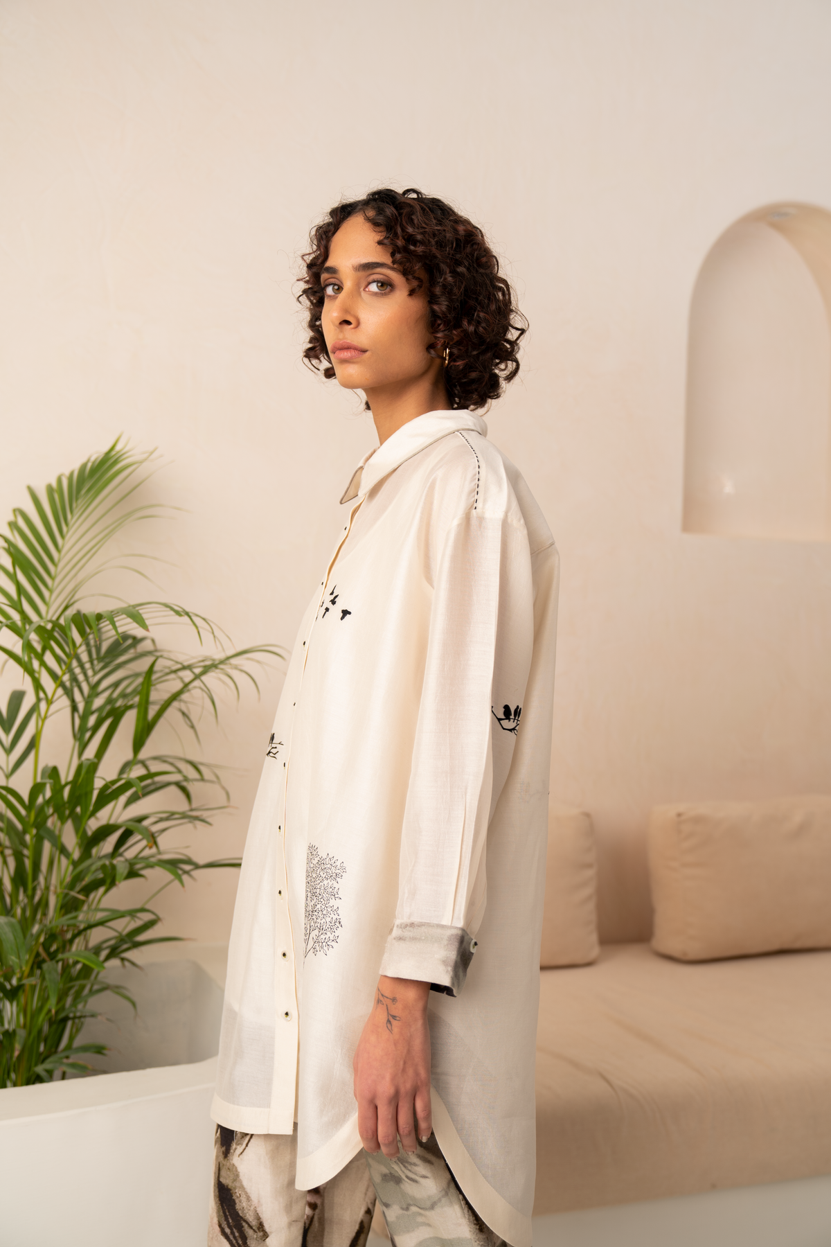 Ivory Embroidered Co-ord Set
