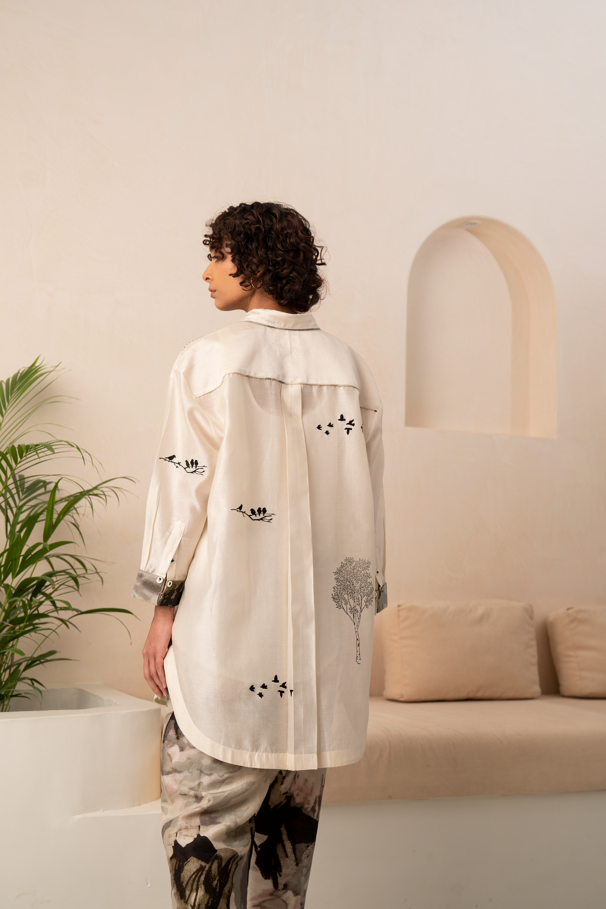 Ivory Embroidered Co-ord Set