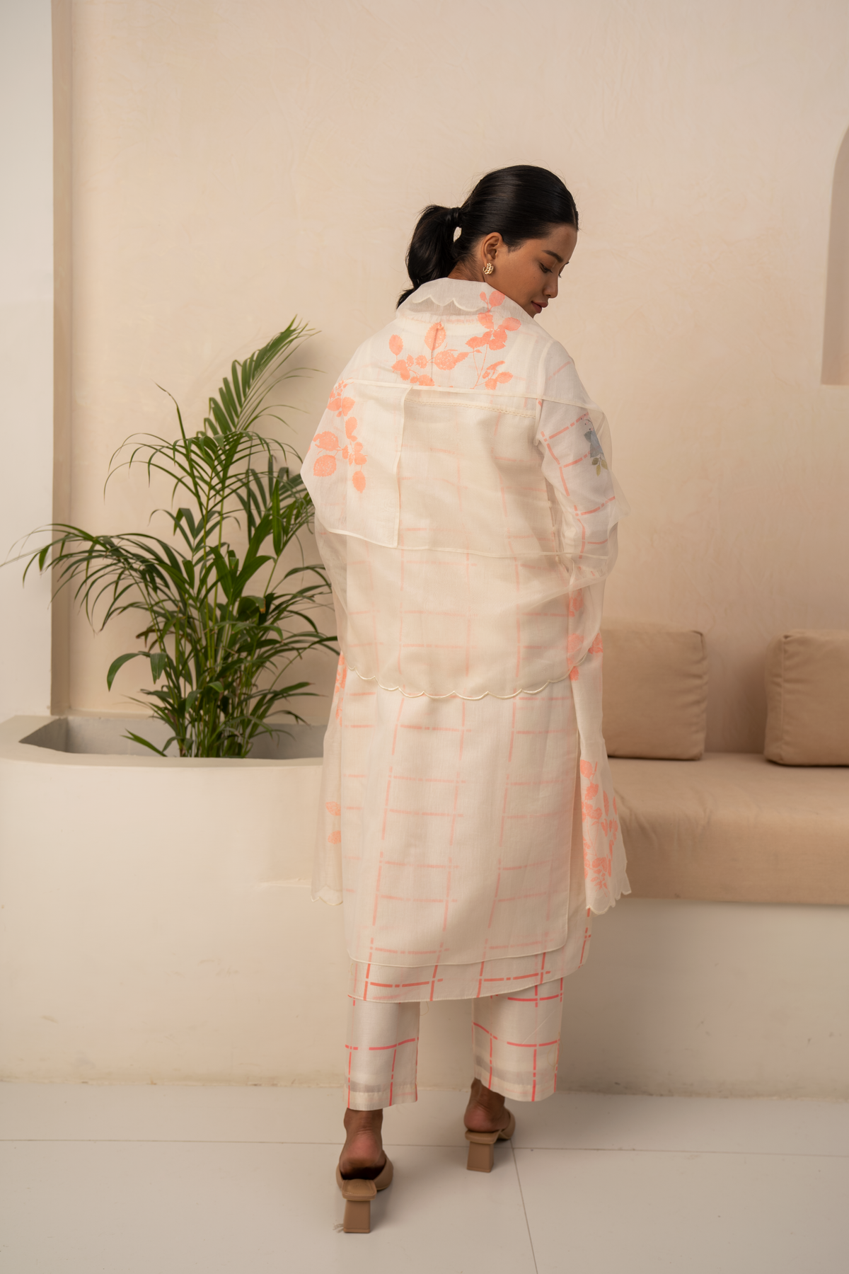 Ivory Double Layer Kurta Set