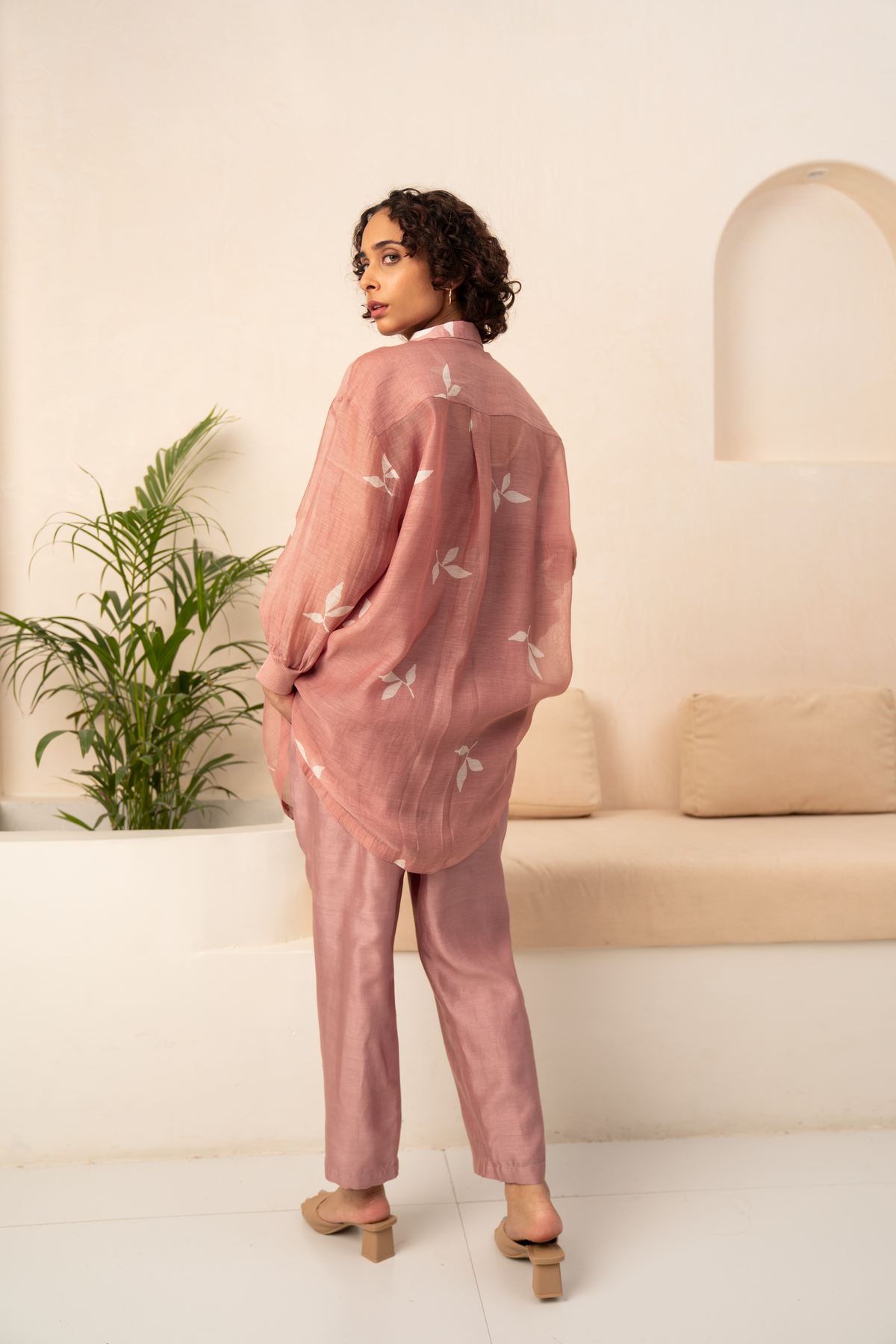 Lavender Leaf Print Co-ord Set