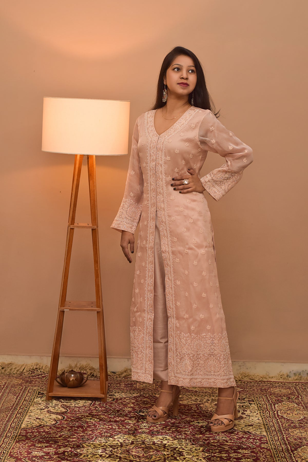 Peony Organza Kurta Set