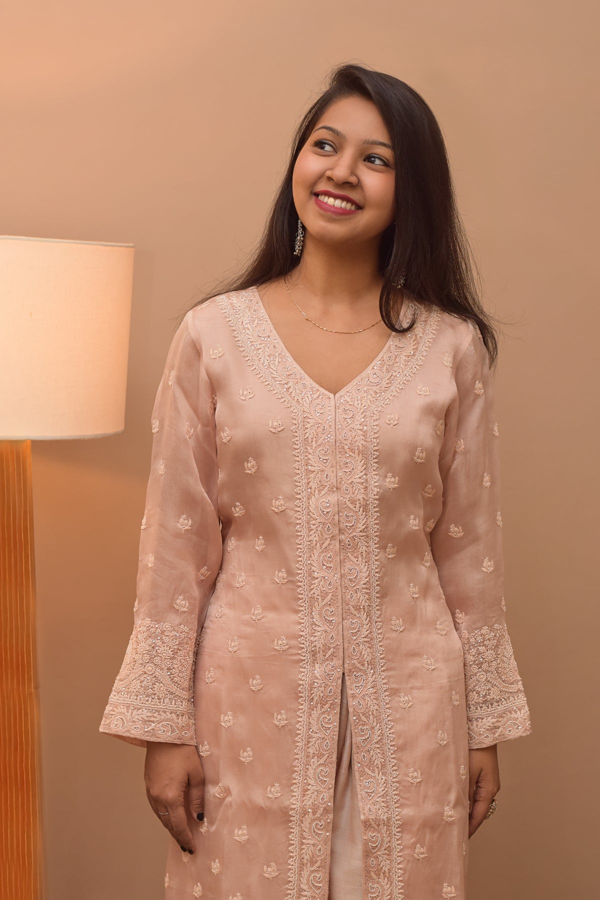 Peony Organza Kurta Set