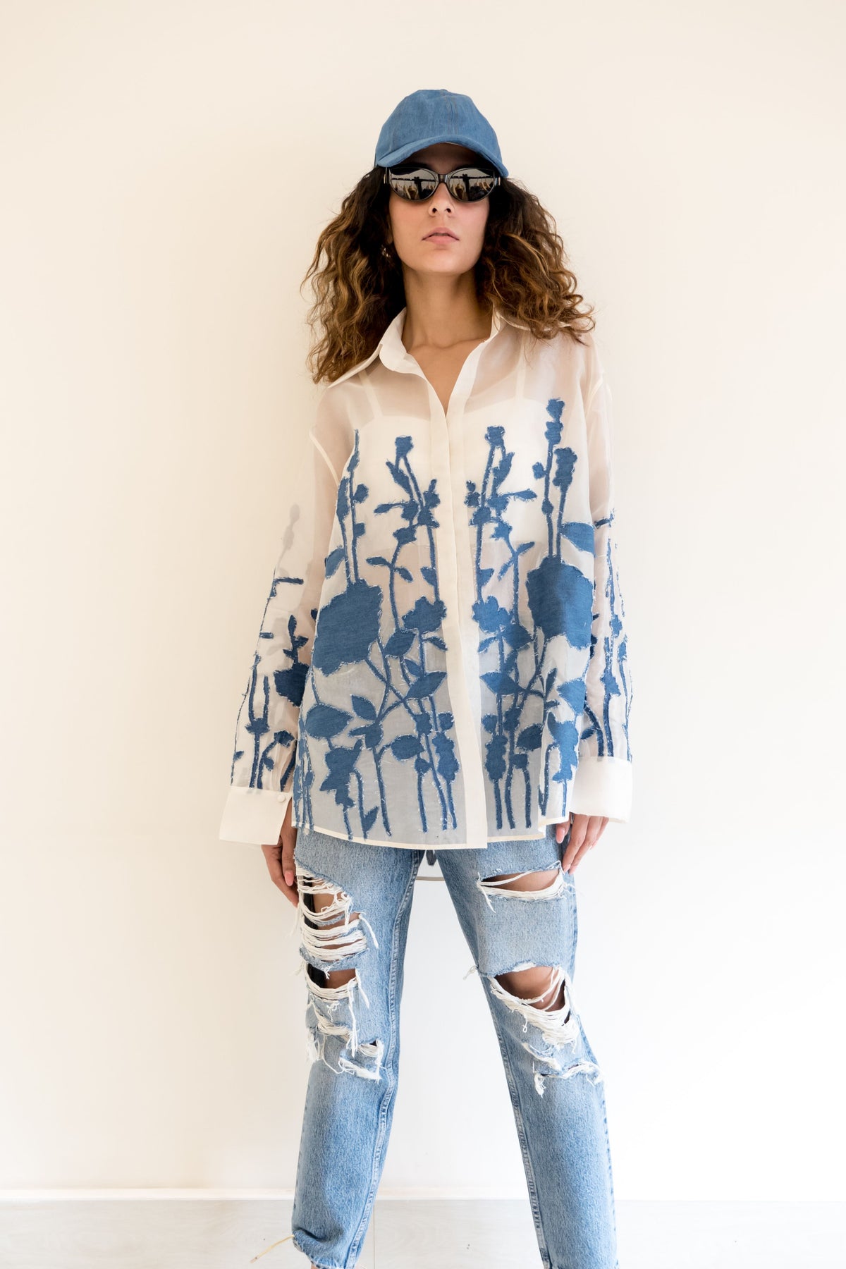 Tessa Organza Denim Shirt