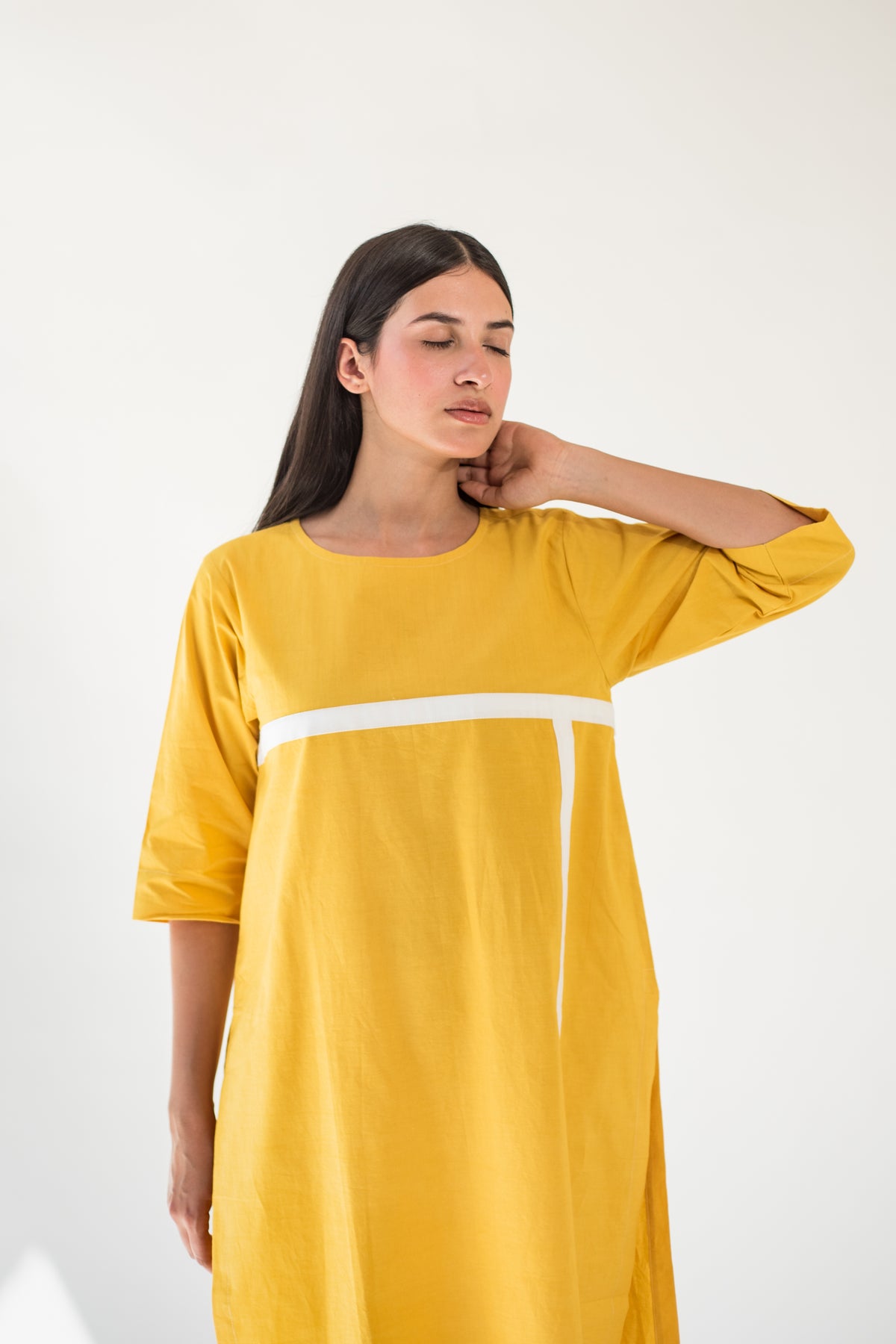 Yellow Applique Kurta With Pant