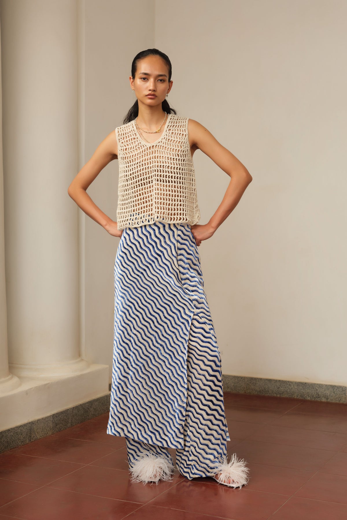 Hand Crocheted Ganji and Skirt