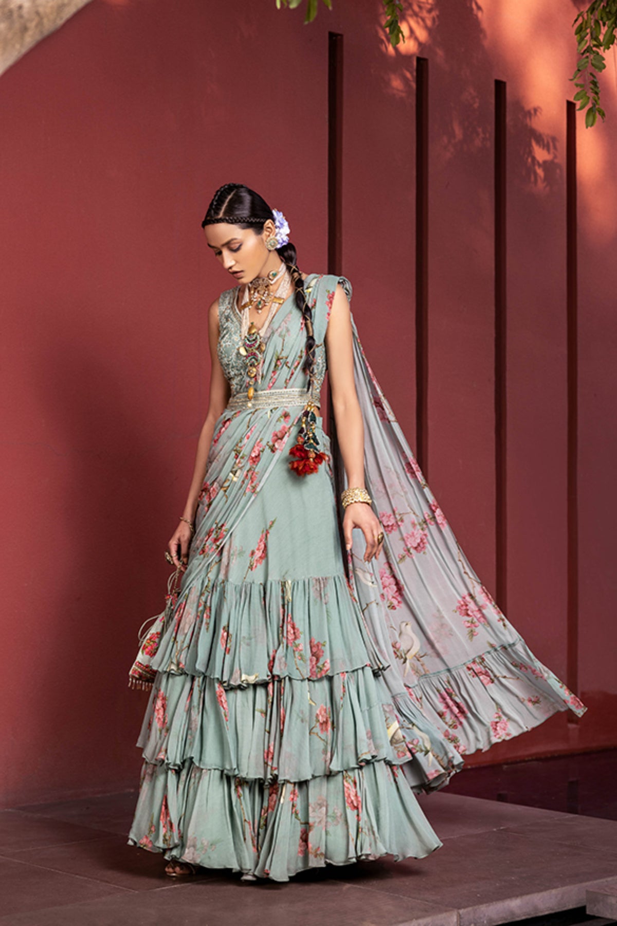 Anaisha pre-draped lehenga saree