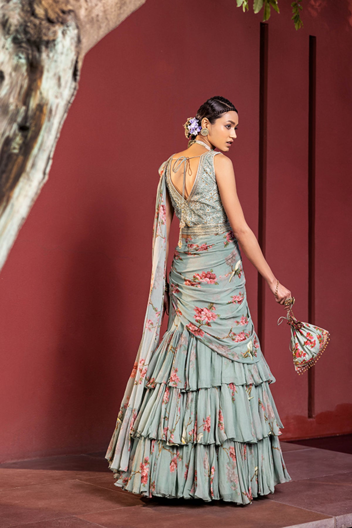 Anaisha pre-draped lehenga saree