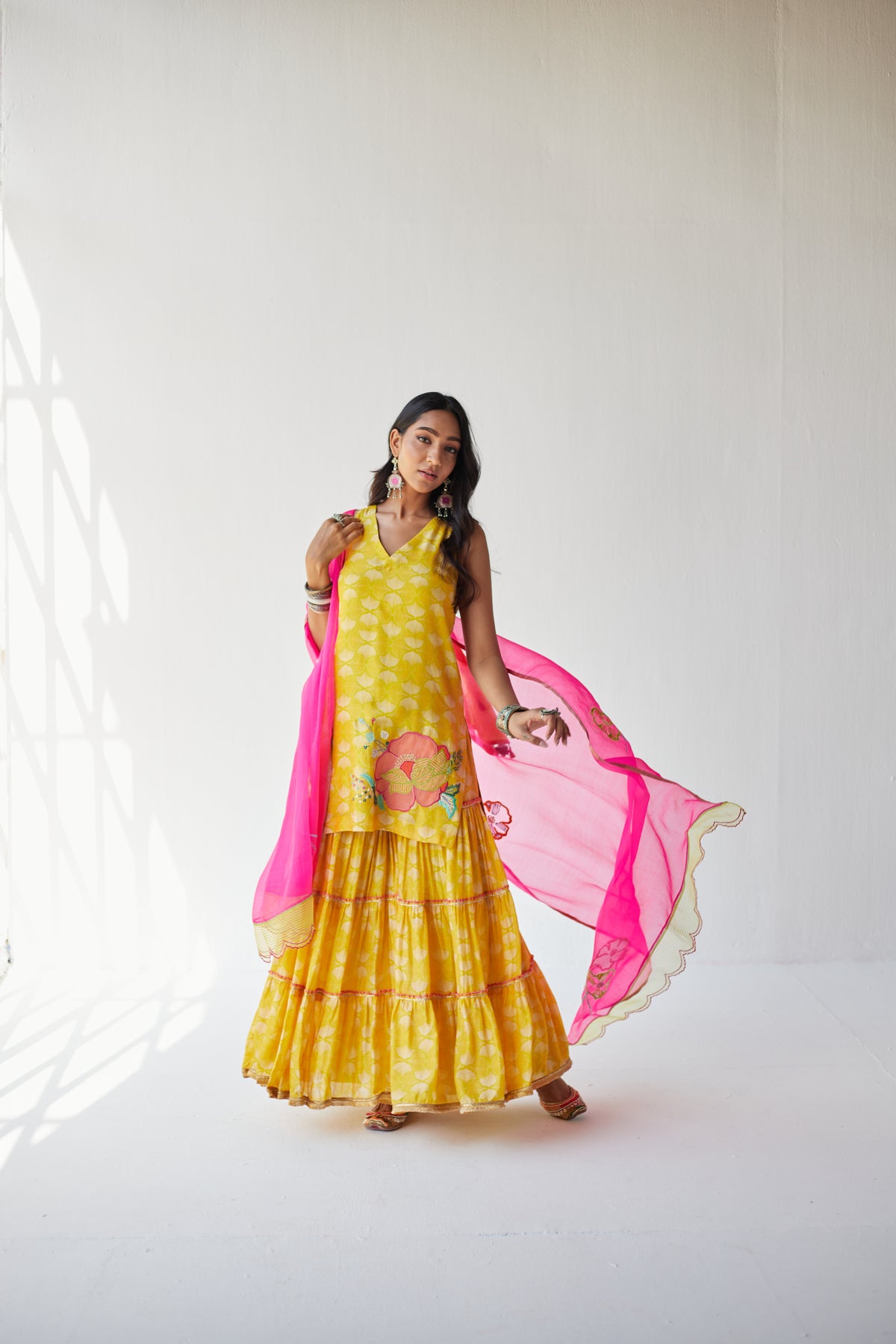 Yellow Gharara Set