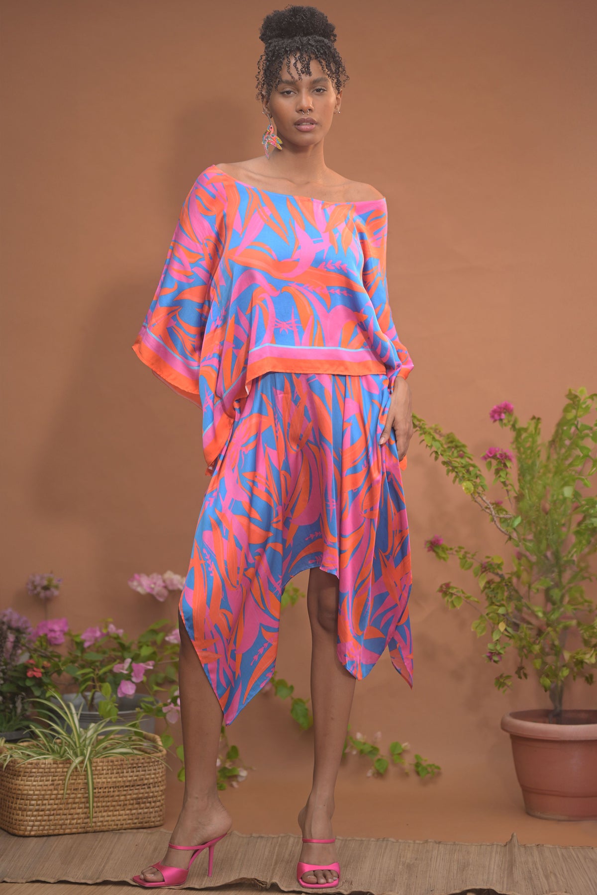 Leila Scarf kaftan blouse