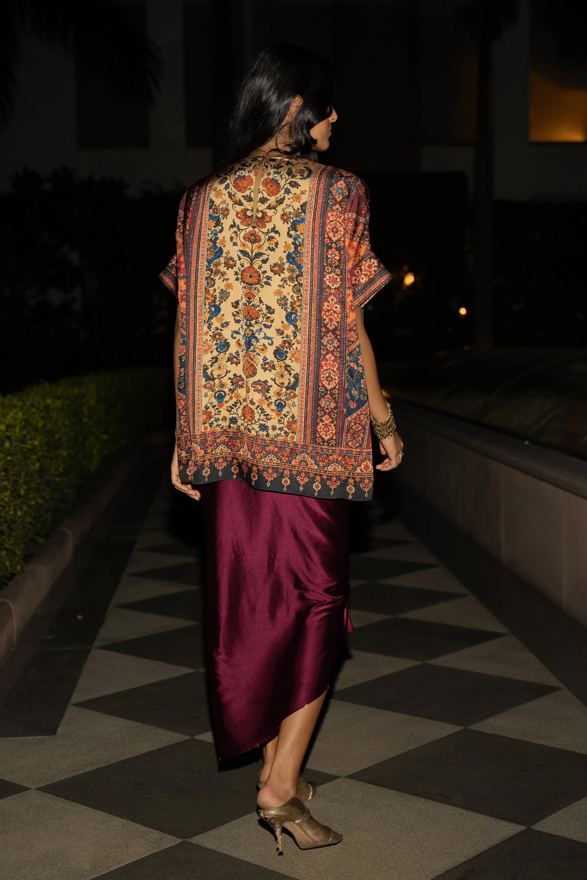Satin Drape Skirt