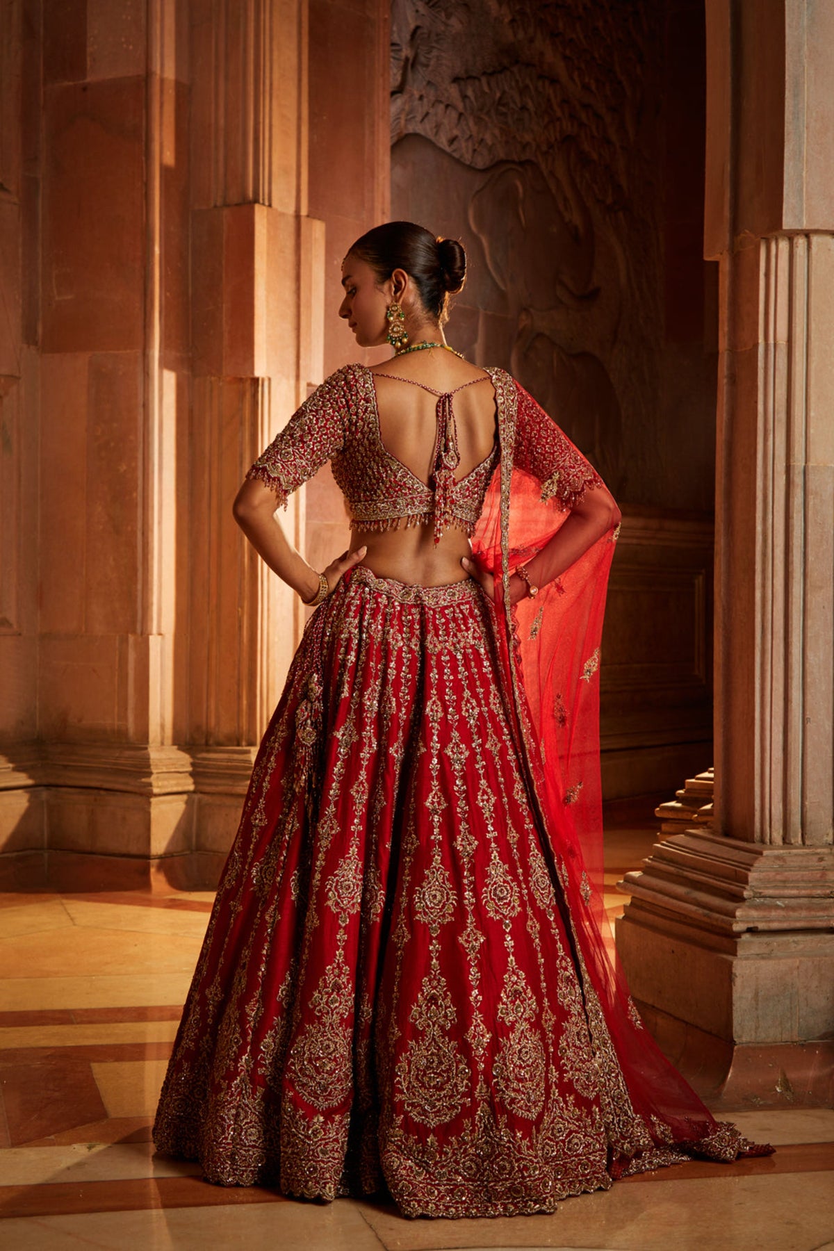 Red Bridal Lehenga Choli Set