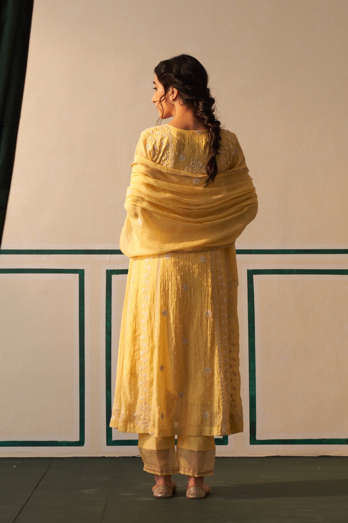 Yellow Anarkali Set