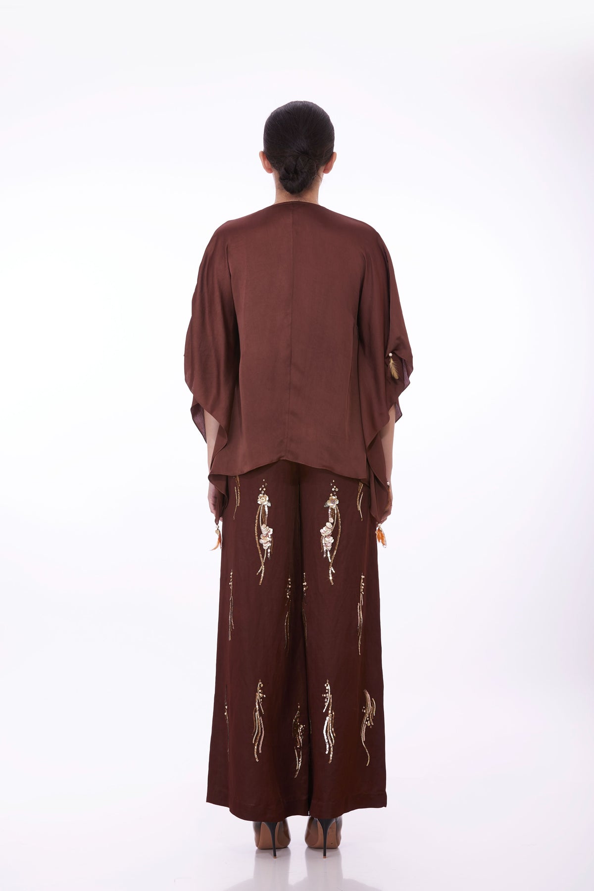 Brown Sequins Trouser