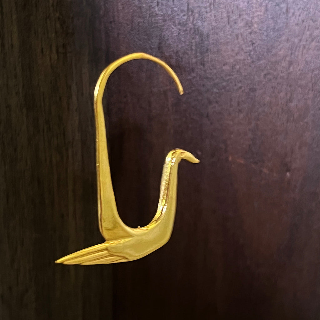 Gold Swan Hoops