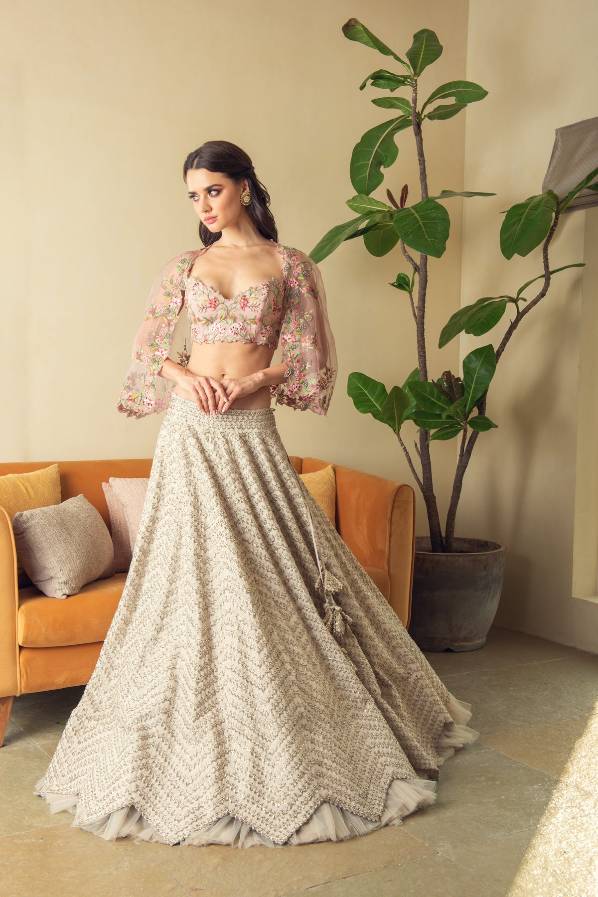 Ivory lehenga set