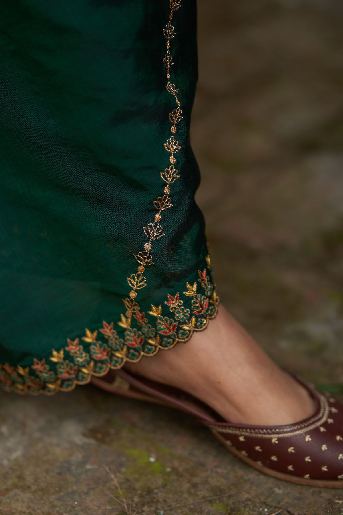 Rani Panna Saree &amp; Blouse