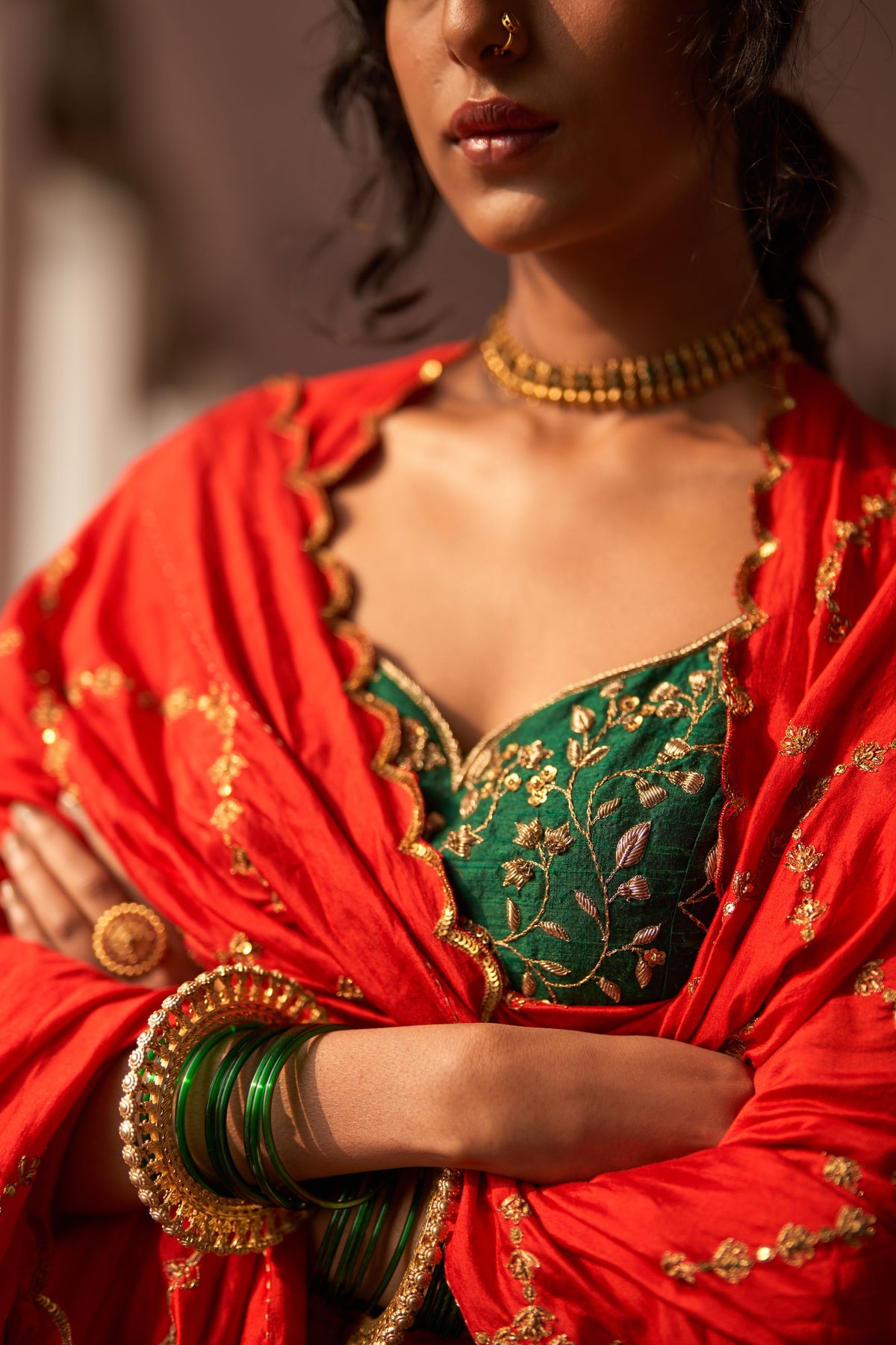 Rani Bahar Reshmi Lehenga Set