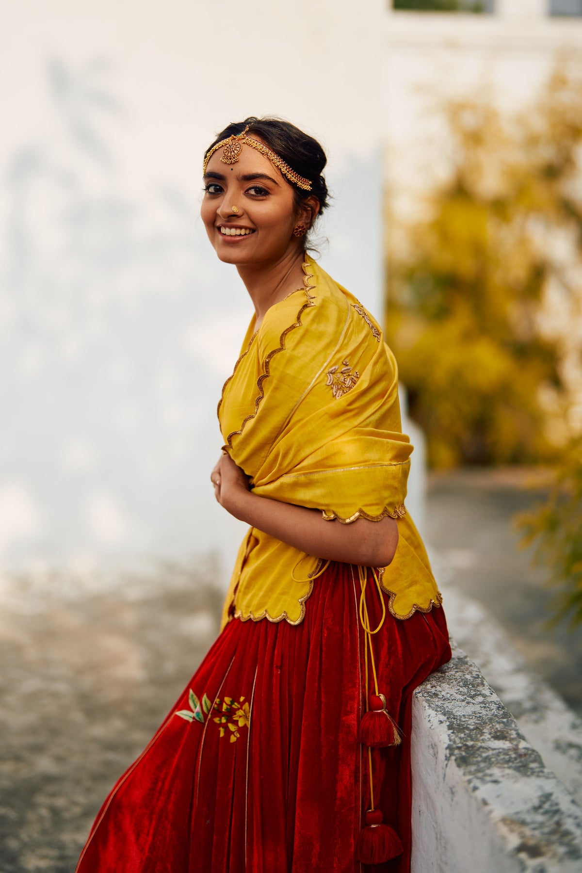 Rani Champa Makhmal Lehenga Set
