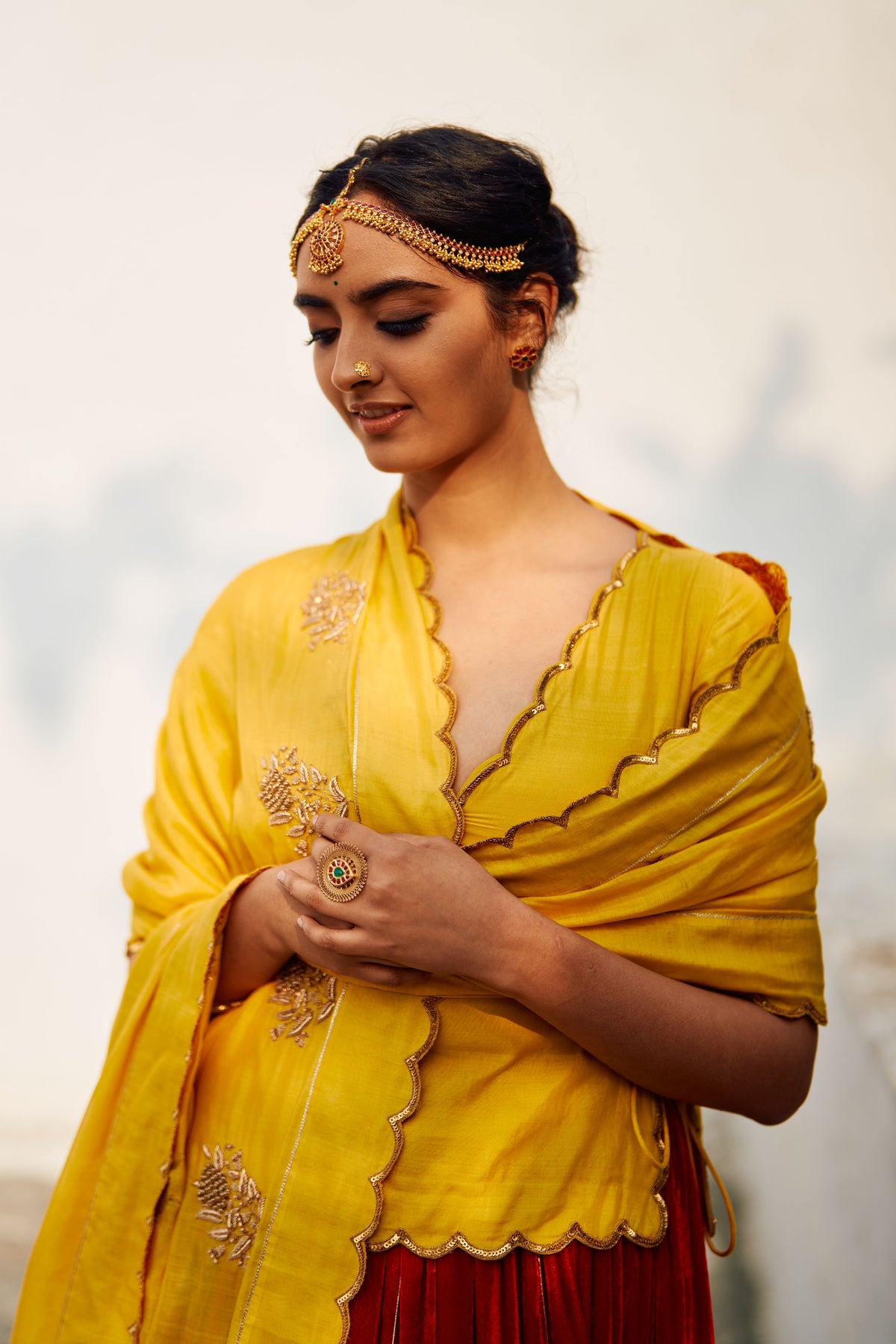 Rani Champa Makhmal Lehenga Set
