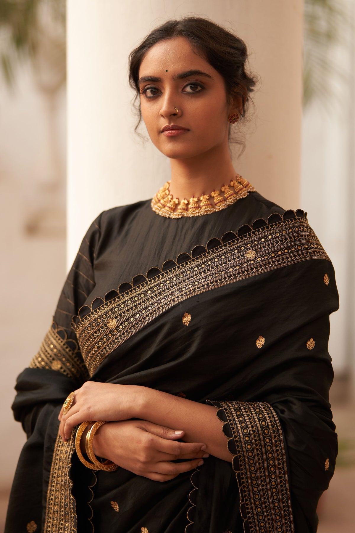 Rani Kairi Saree &amp; Blouse