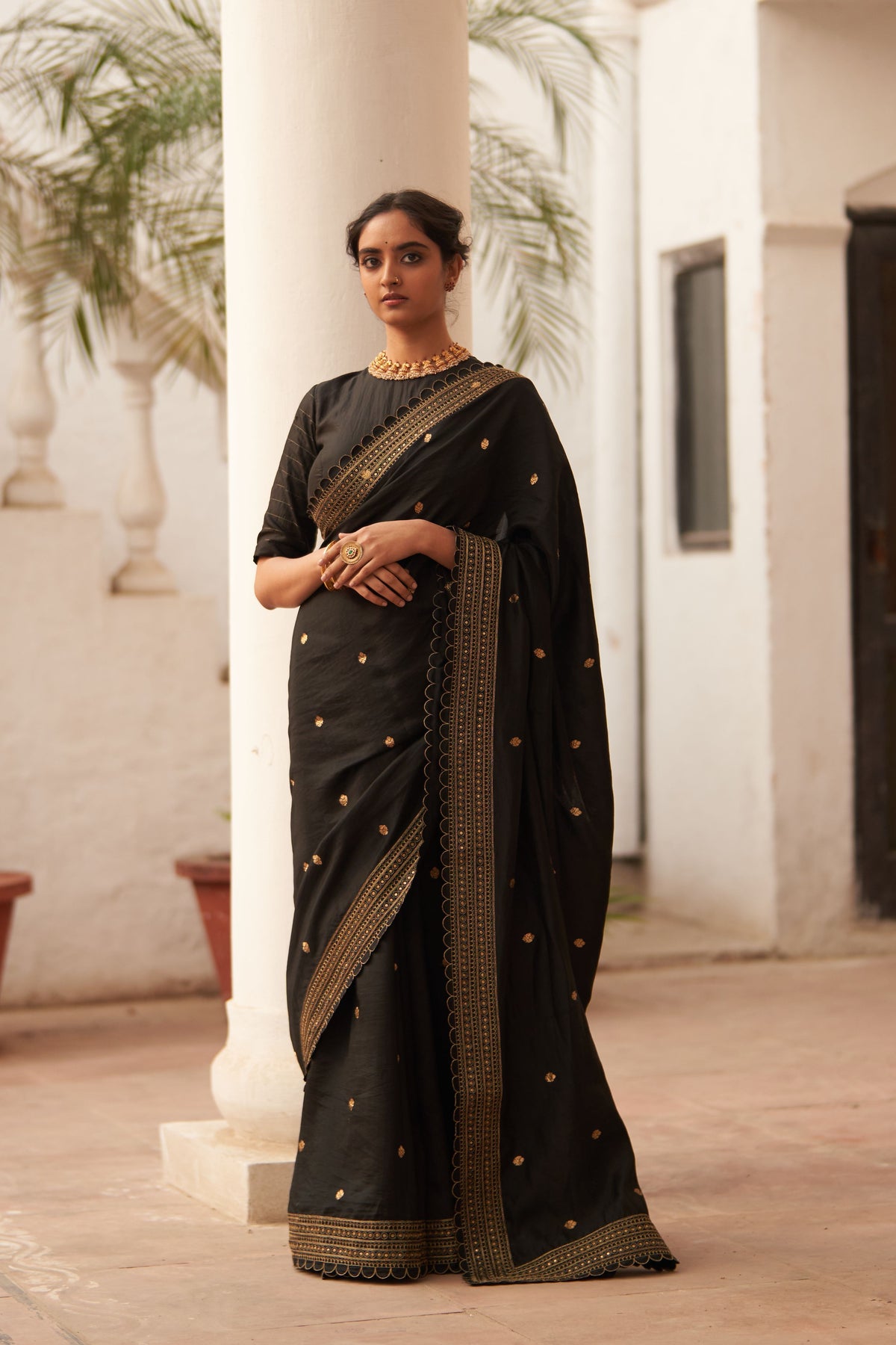 Rani Kairi Saree &amp; Blouse