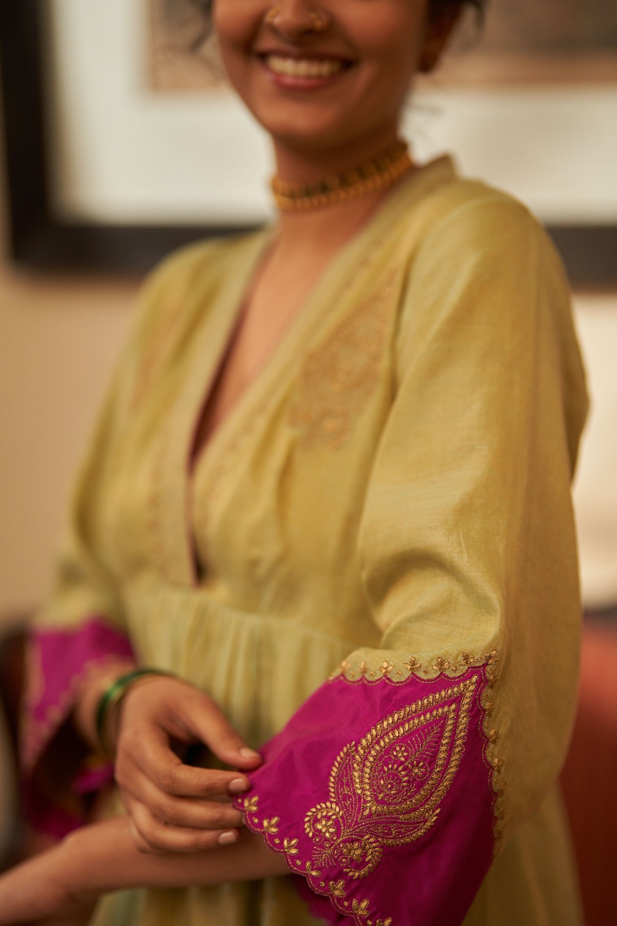Pista Jamuni Rani Kurta Set