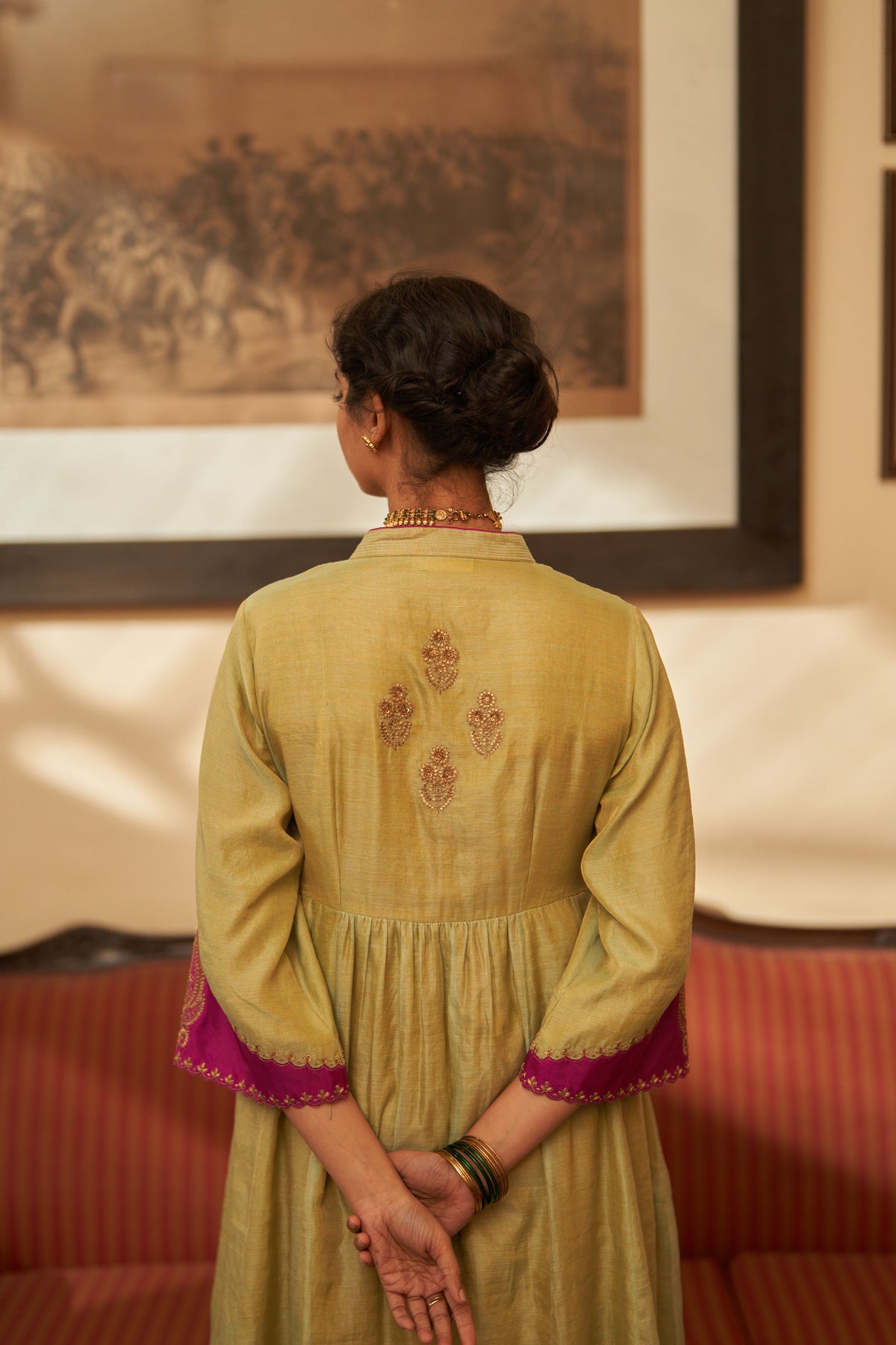 Pista Jamuni Rani Kurta Set