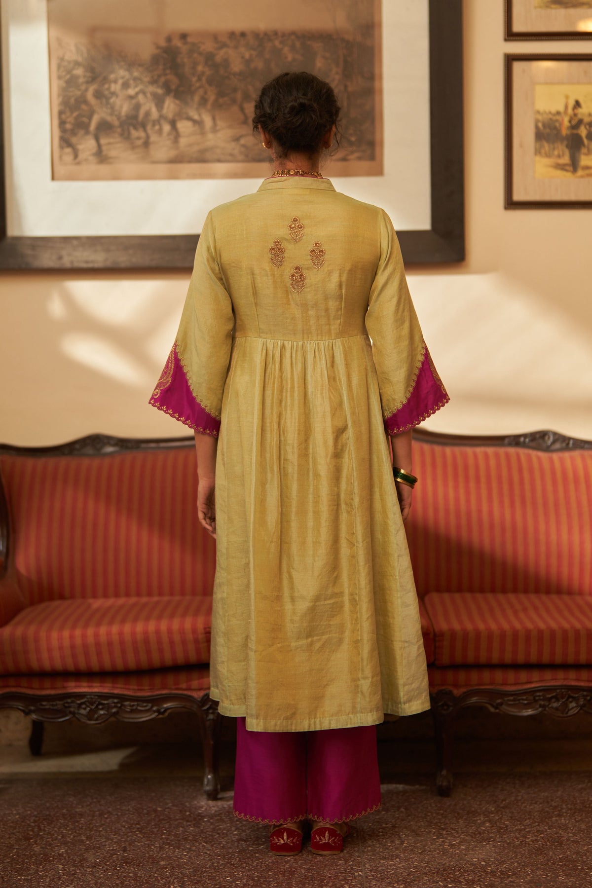 Pista Jamuni Rani Kurta Set