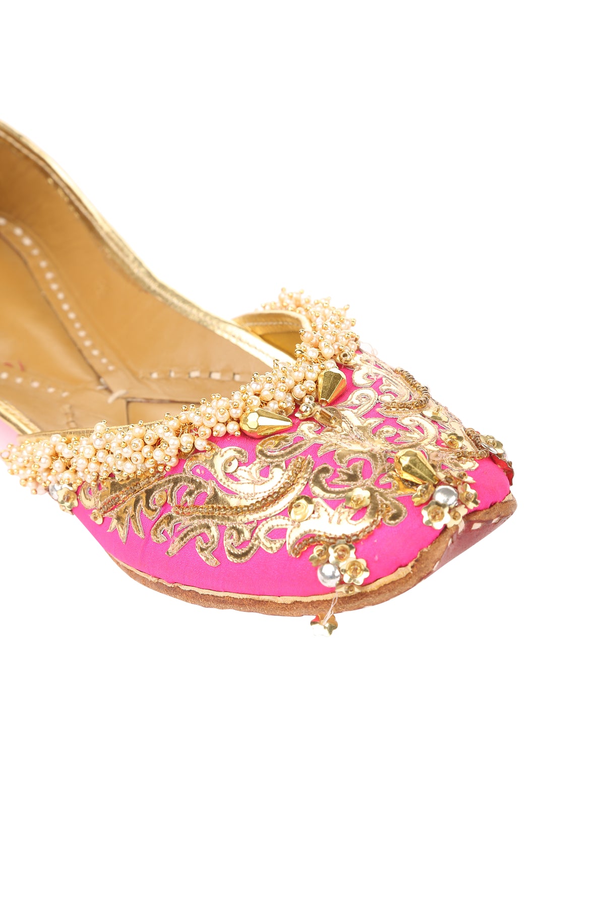 Sequence jutti in fuchsia piink