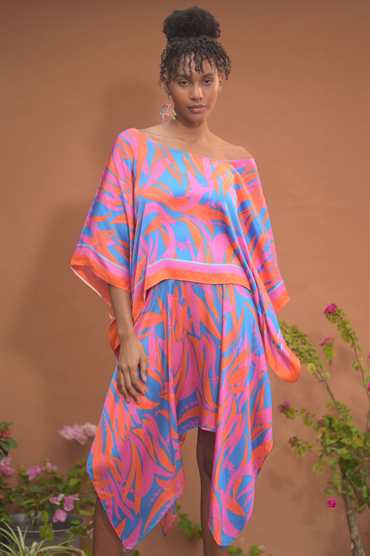 Leila Scarf kaftan blouse
