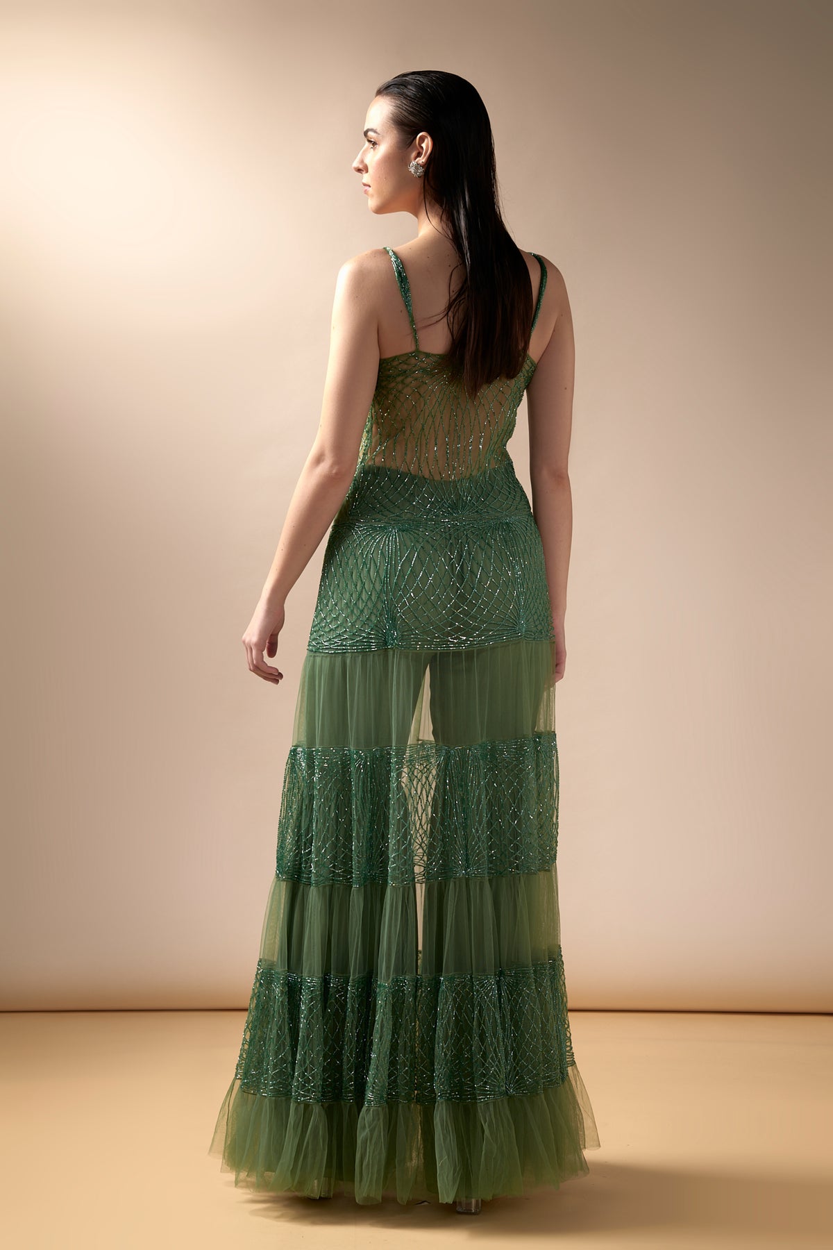Tiered Jacket and Sharara Set