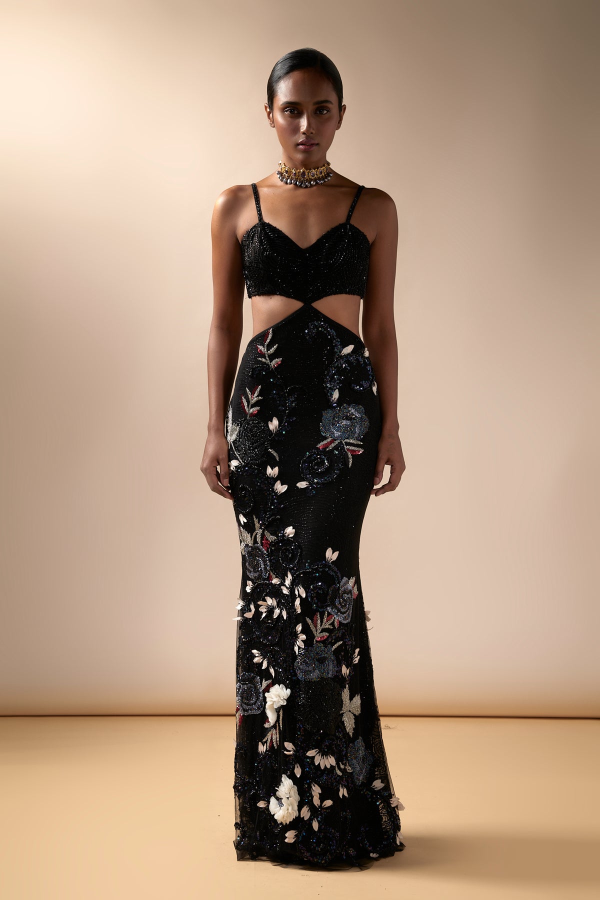 Black Cut Out Gown