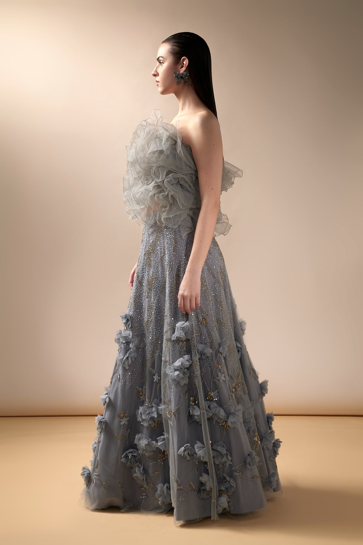 Grey Natasha Lehenga Set