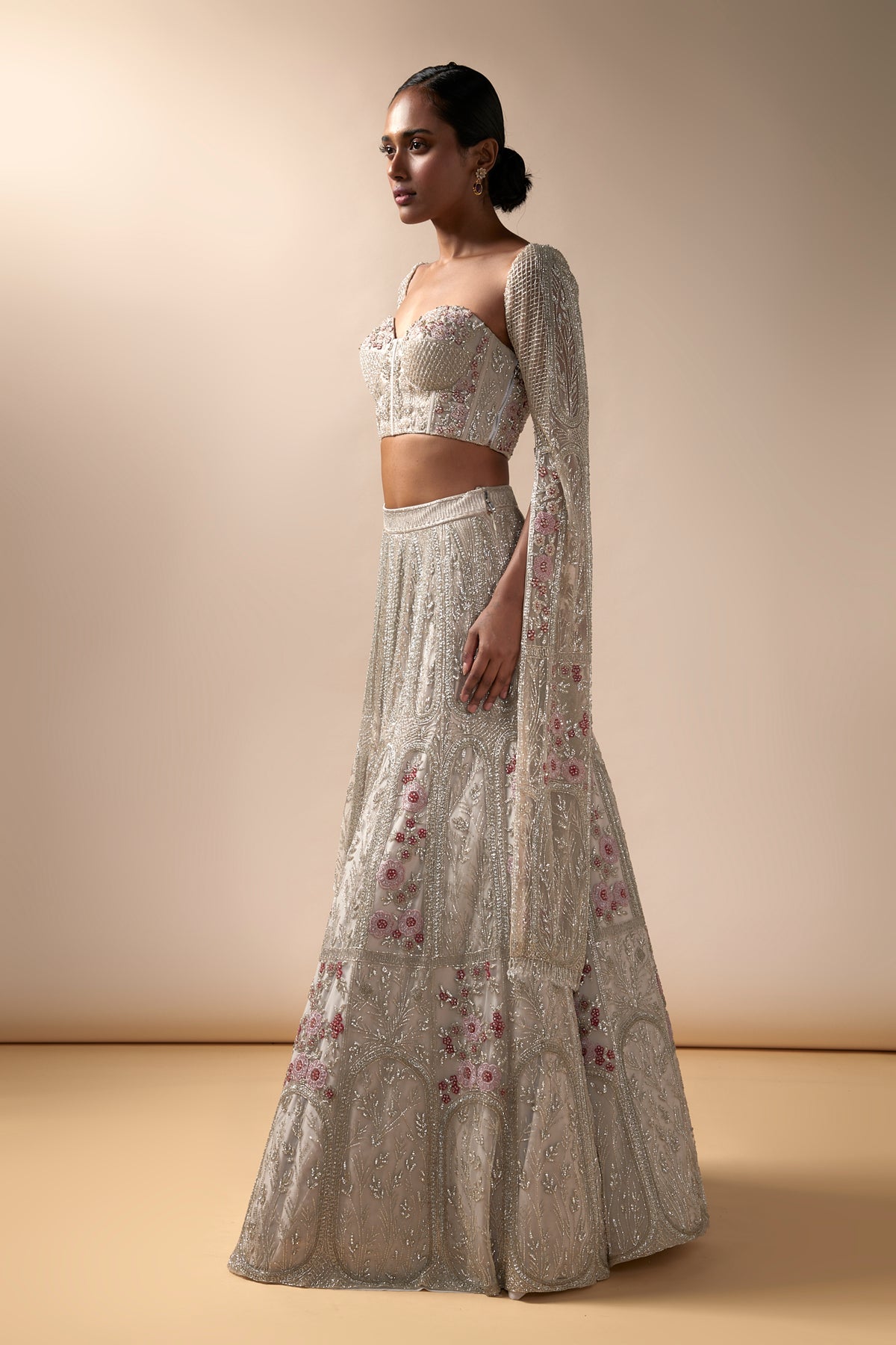 Grey Bagh Lehenga Set