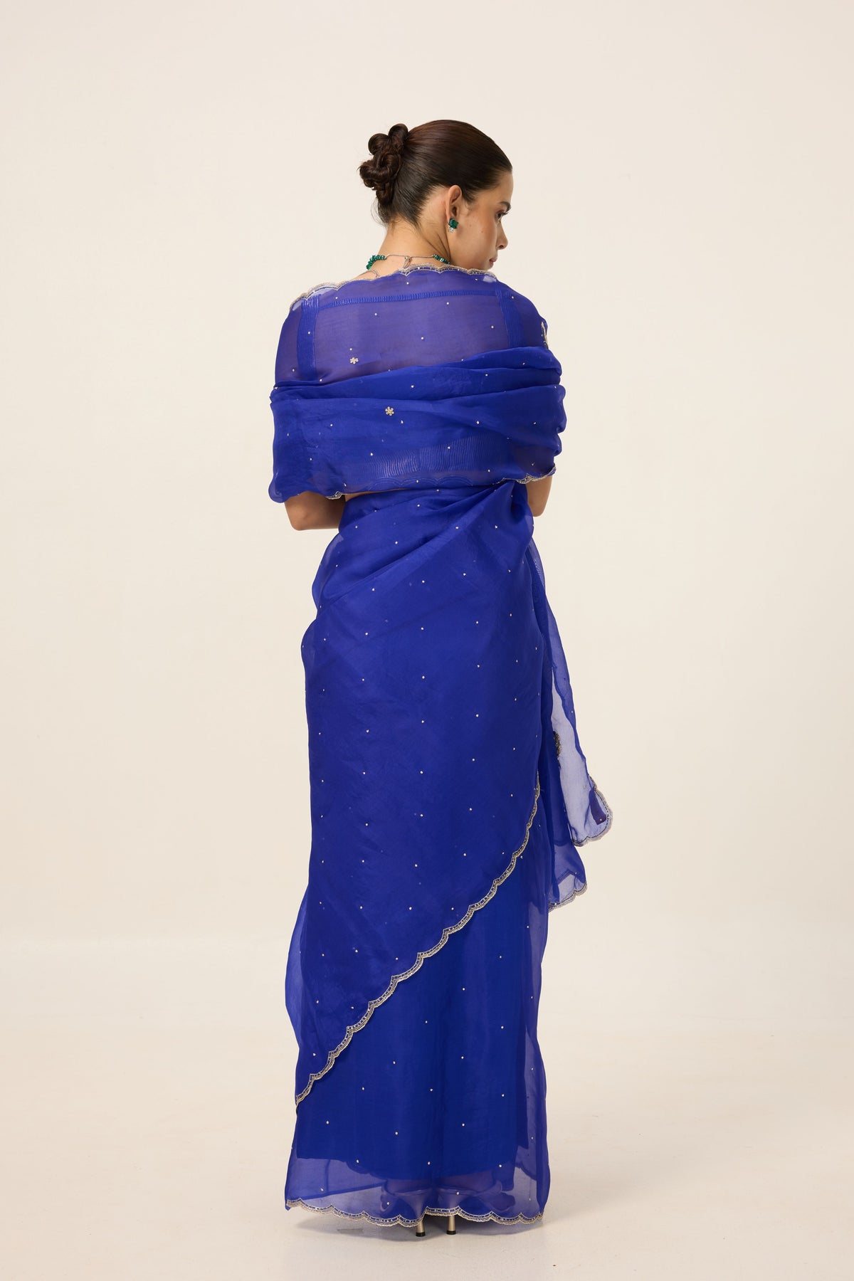 Saphire Blue Organza Saree
