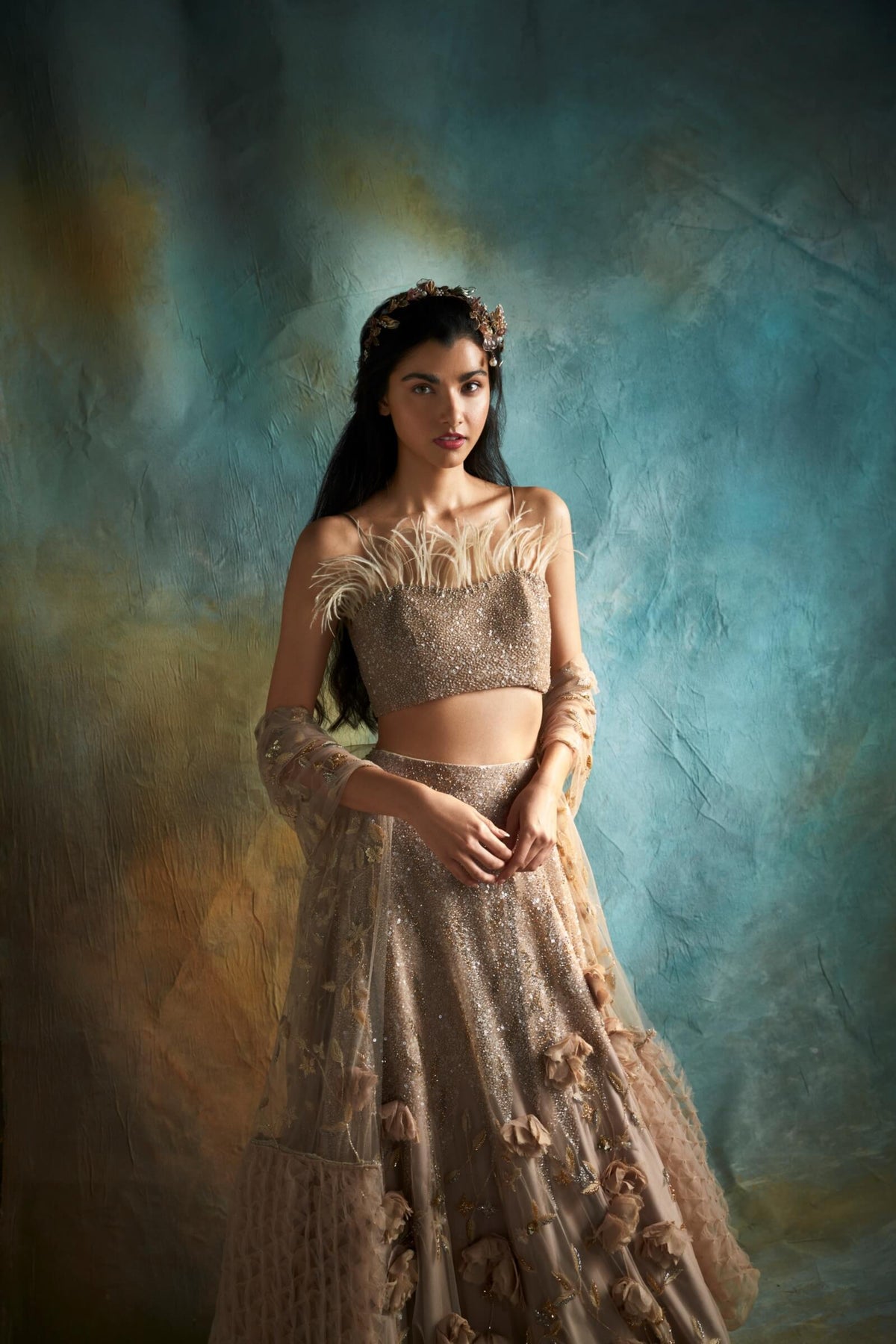 Nude Natasha Lehenga Set