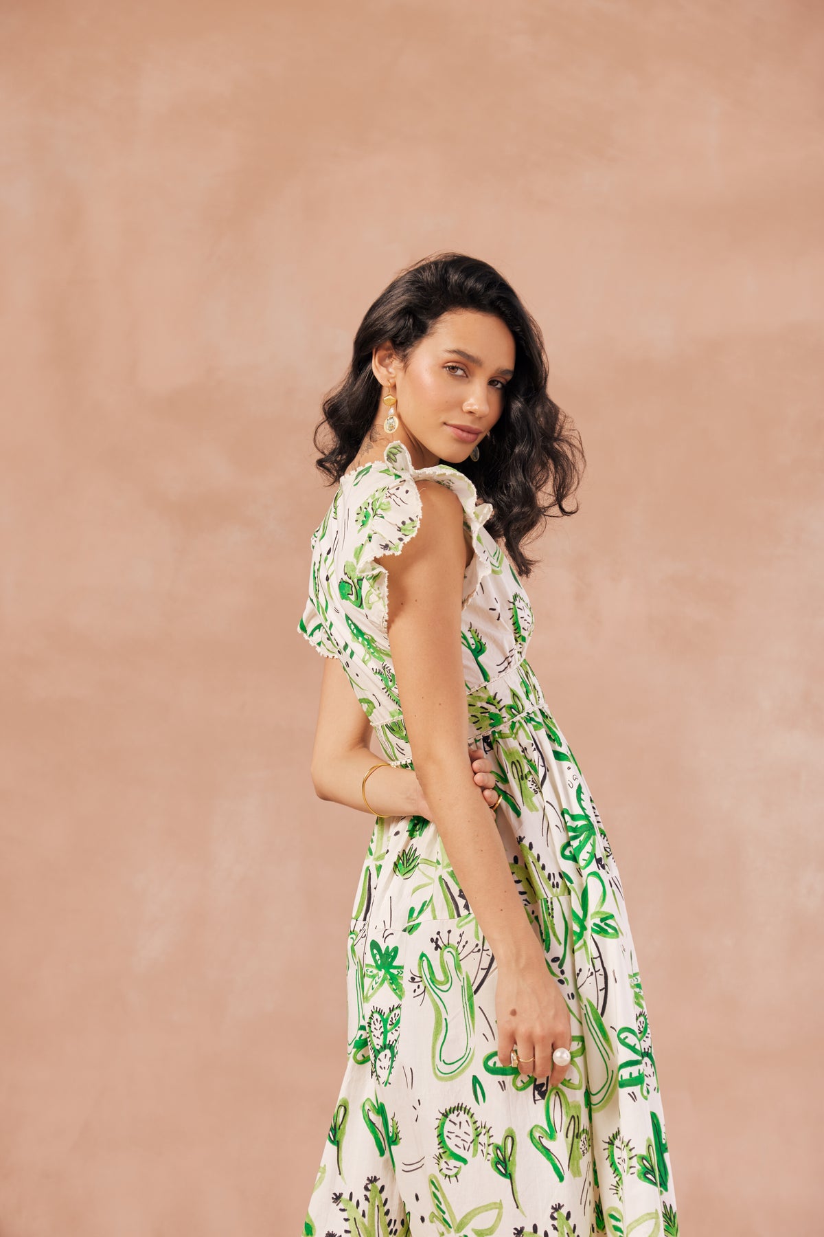 Cactus Ecru Estella Maxi Dress