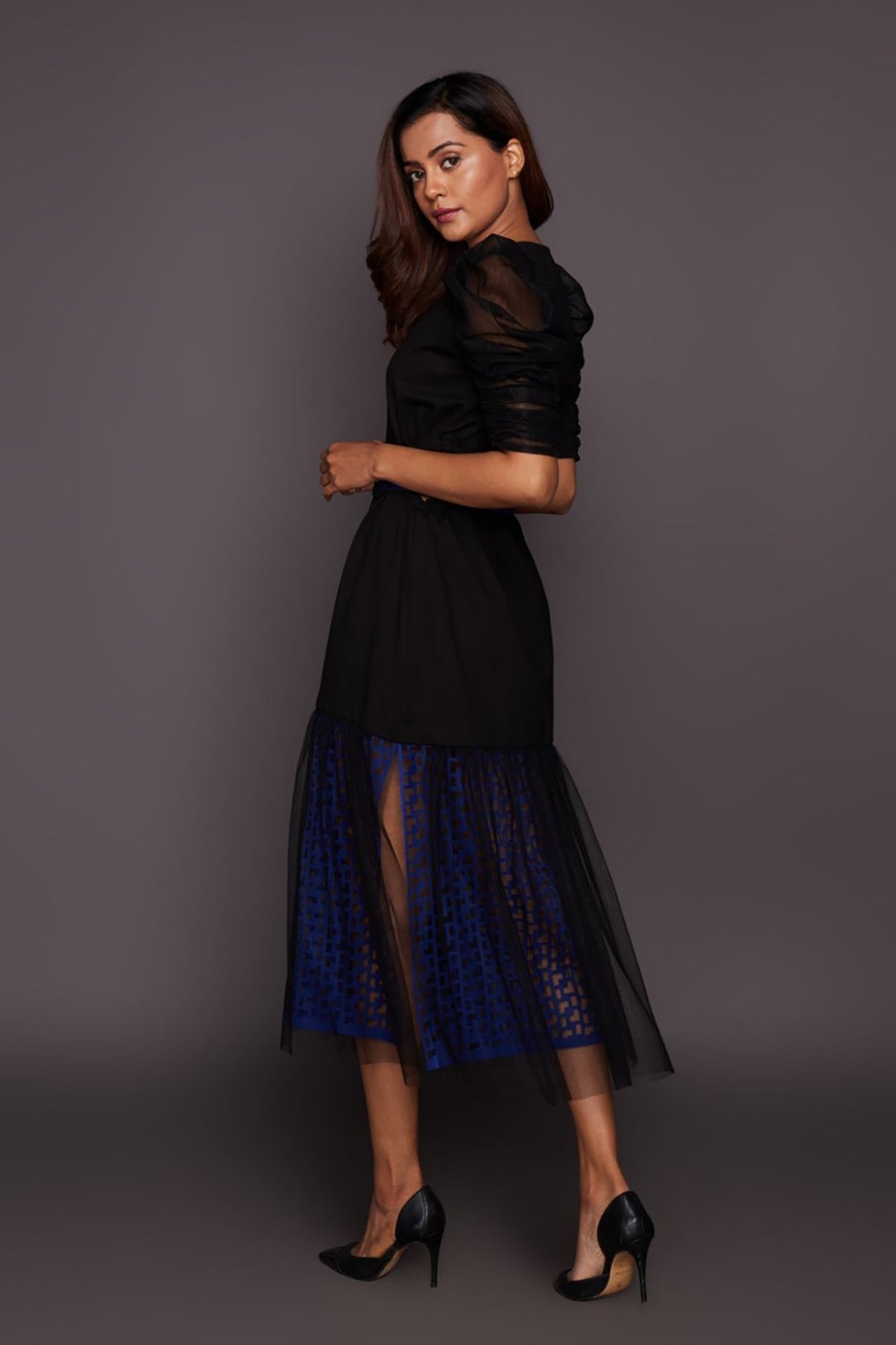 Black neon dress