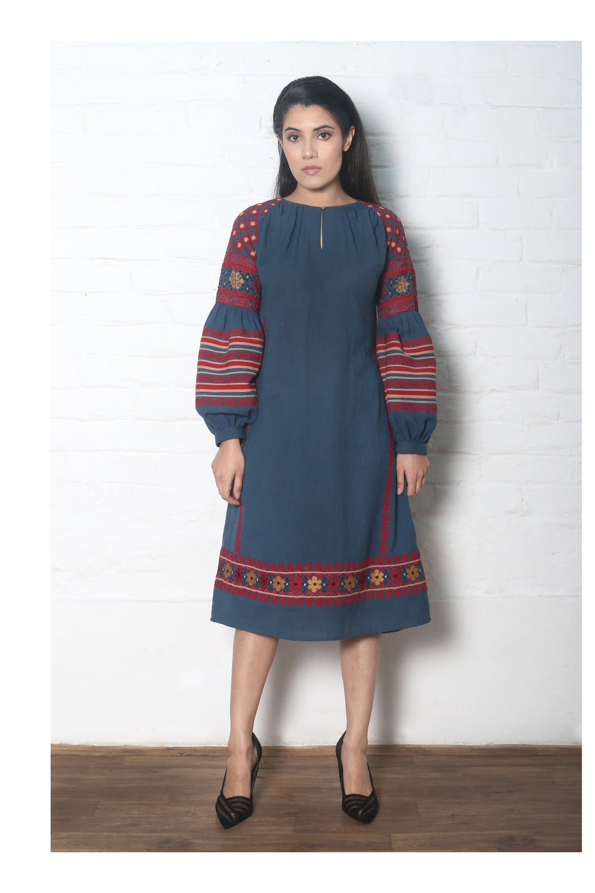 Blue kala cotton dress
